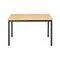 Mehrzwecktisch,HxBxT 740x1600x800mm,rechteckig,4-Fuß schwarz,Vierkantrohr