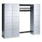 Schließfach-Garderobe, RAL7035, HxBxT 1950x2760x480mm, 3x5 Fächer