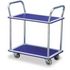 Etagenwagen, Tragl. 120kg, 2 Etage(n), Ladefl. LxB 750x480mm, RAL5017