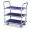 Etagenwagen, Tragl. 120kg, 3 Etage(n), Ladefl. LxB 750x480mm, RAL5017