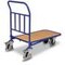 Raumsparwagen, Tragl. 400kg, Ladefl. LxB 880x500mm, Holzplatte, 1 Wand
