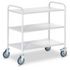Bürowagen,Tragl. 150kg,3 Etage(n),Ladefl. LxB 780x500mm,Holzböden,3 Böden