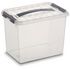 Aufbewahrungsbox, stapelbar, HxLxB 100x300x200mm, 4l, PP, transparent