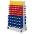 Sichtlagerkastenregal, fahrbar, Grundfeld, HxBxT 1580x1000x500mm