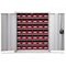 Wandschrank mit Kästen, HxBxT 780x690x285mm, 42 Kästen PE, 5xStahlboden