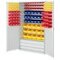 Schrank, m. Kästen, HxBxT 1950x1130x590mm, 138 Kästen PE, 8xStahlboden