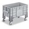 Großbehälter, HxLxB 670x640x1020mm, 220l, PE, grau, Wände geschlossen