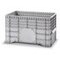 Großbehälter, HxLxB 580x640x1040mm, 300l, PE, grau, Wände durchbrochen
