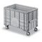 Großbehälter, HxLxB 700x640x1040mm, 300l, PE, grau, Wände durchbrochen