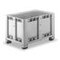 Großbehälter, HxLxB 760x800x1200mm, 470l, PE, grau, Wände geschlossen