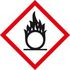 Gefahrensymbol, brandfördernd, Aufkleber, Folie, HxB 50x50mm