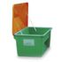 Streugutbehälter, 2200l, HxLxB 1240x2130x1520mm, GFK, grün, Deckel orange