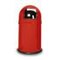 Abfallbehälter, 22l, HxØ 640x355mm, Innenbehälter Stahl, Korpus Stahl rot