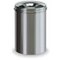Edelstahl-Papierkorb,selbstlöschend,30l,HxØ 470x335mm,Kopfteil Edelstahl