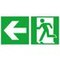 Fluchtwegschild, Notausgang links, Pfeil links, Aufkleber, Folie