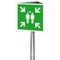 Fluchtwegschild, Sammelstelle, Dreiecksschild, Alu, reflektierend