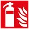 Brandschutzschild, Feuerlöscher, Aufkleber, Folie, langnachleuchtend
