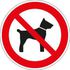 Verbotsschild, Mitführen v. Hunden verboten, Aufkleber, Folie, Standard