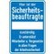 Wandschild, Sicherheitsbeauftragte+Freitext, Alu, HxB 210x297mm