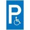Parkplatzschild,Behindertenparkplatz,Wandschild,Kunststoff,HxB 400x250mm