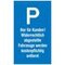 Parkplatzschild,