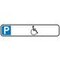 Parkplatzschild, Behindertenparkplatz, Wandschild, Alu, HxB 110x520mm