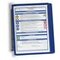 Wand-Sichttafelsystem,DIN A4,hoch,5 Tafeln,blau,Wandhalter magnetisch