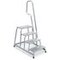 Montagetreppe, Podest H 800mm, 4 Stufe(n), Alu, Handlauf