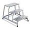 Montagetreppe, Podest H 600mm, 3 Stufe(n), Alu