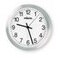 Wanduhr, Funk, arabische Zahlen, Ziffernblatt weiß, Ø 200mm, Gehäuse Alu