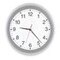 Wanduhr,Funk,arabische Zahlen,Ziffernblatt weiß,Ø 300mm,Gehäuse silber