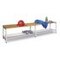 Umkleidebank,LxT 2000x370mm,Holzleisten Buche,Gestell lichtgrau,Schuhrost