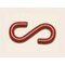 S-Haken, f. Absperrkette, rot