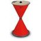 Standascher, HxØ 770x405mm, Stahl, Korpus rot, Eieruhrform