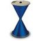 Standascher, HxØ 770x405mm, Stahl, Korpus blau, Eieruhrform