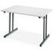 Klapptisch, HxBxT 740x1200x600mm, rechteckig, T-Fuß schwarz, Vierkantrohr