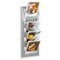 Wandprospekthalter,HxBxT 900x300x170mm,f. 5xDIN A4,Ablage(n) transparent