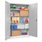 Universalschrank,RAL7035,HxBxT 1950x1200x500mm,4xStahlboden,Zyl.-Schl.
