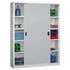 Schiebetürenschrank, RAL7035, HxBxT 1950x1500x500mm, 2x4 Stahlboden