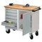 Werkbank, fahrbar, RAL7035, HxBxT 915x1090x600mm, Multiplexplatte