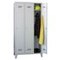 Abteilschrank,RAL7035,HxBxT 1850x900x500mm,3 Abt.,Abt. B 300mm,Drehriegel