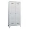 Abteilschrank,RAL7035,HxBxT 1850x800x500mm,2 Abt.,Abt. B 400mm,Zyl.-Schl.