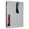 Doppelstöckiger Abteilschrank, RAL7035, HxBxT 1850x1200x500mm, 4x2 Abt.