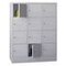 Schließfachschrank,RAL7035,HxBxT 1518x1200x500mm,3x4 Fächer,Fach B 400mm