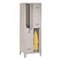 Doppelstöckiger Abteilschrank, RAL7035, HxBxT 1850x600x500mm, 2x2 Abt.