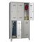 Doppelstöckiger Abteilschrank, RAL7035, HxBxT 1850x900x500mm, 3x2 Abt.