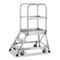 Podesttreppe, fahrbar, Podest H 0, 72m, 3 Stufe(n), 60° Neigung, Alu