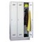 Abteilschrank,RAL7035,HxBxT 1850x900x500mm,3 Abt.,Abt. B 300mm,Drehriegel