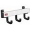 Wandgarderobe, LxT 300x80mm, 3 Mantelhaken, Alu/Kunststoff