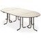 Klapptisch, HxBxT 740x1600x700mm, rechteckig, T-Fuß schwarz, Rundrohr